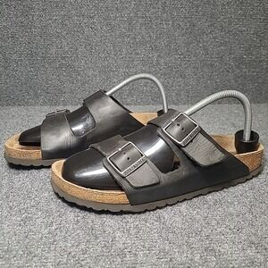 Birkenstock Arizona sandals EU 42 Men's 9 Women's 11 Black Leather straps slides
